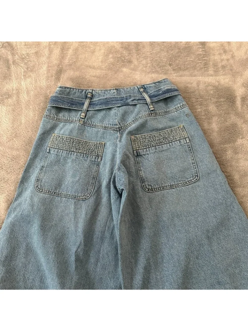 Pilcro Light Blue Denim Wide-Leg Jean Shorts - Picture 6 of 9